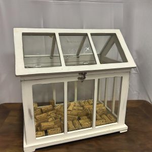 Urne en verre blanche