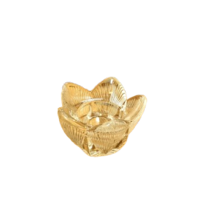 Bougeoir en verre ciselé en forme de fleur pour décoration de table romantique