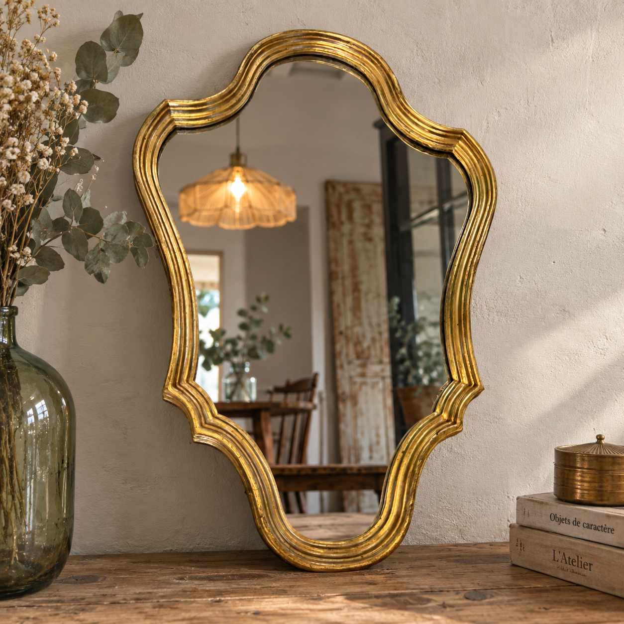 Miroir doré vintage Garance à louer pour mariage et événement à Bordeaux